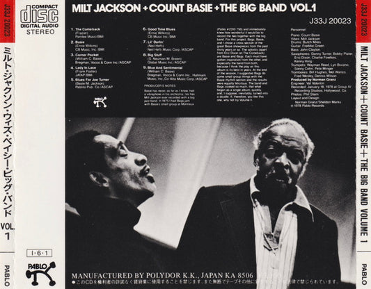 Milt Jackson + Count Basie Big Band : Milt Jackson+Count Basie+The Big Band [Disc 1] (CD, Album)