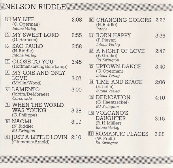 Nelson Riddle And His Orchestra : The Silver Collection (CD, Comp, RE)