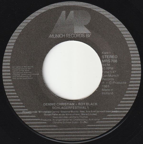 Dennie Christian & Roy Black : Schlagerfestival (7", Single)