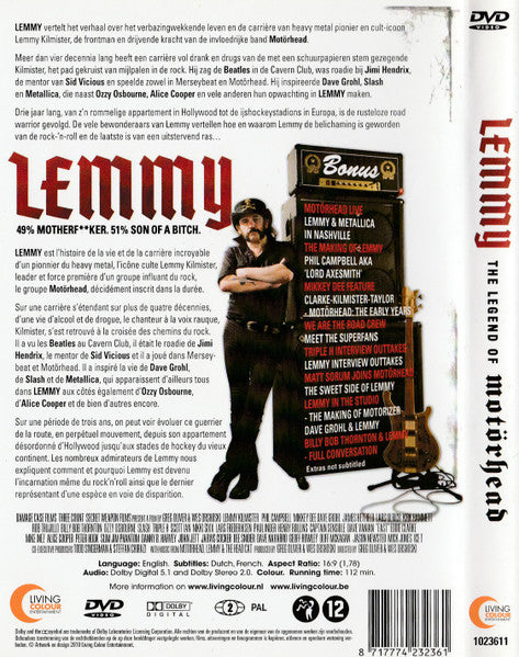 Greg Olliver, Wes Orshoski : Lemmy (49% Motherf**ker, 51% Son Of A Bitch) (2xDVD-V, PAL)
