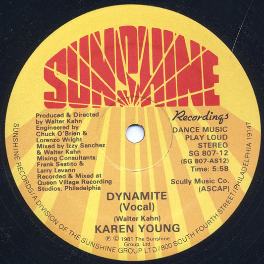 Karen Young : Dynamite (12", Single)