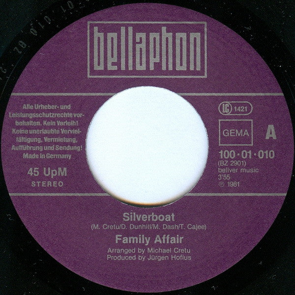 Family Affair (4) : Silverboat (7", Single)