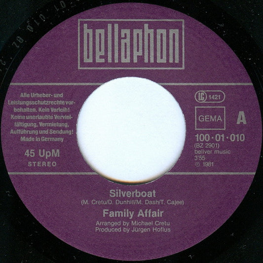 Family Affair (4) : Silverboat (7", Single)