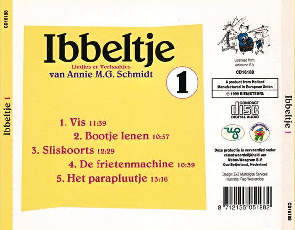 Annie M.G. Schmidt : Ibbeltje 1 (Liedjes En Verhaaltjes Van Annie M.G. Schmidt) (CD, RM)