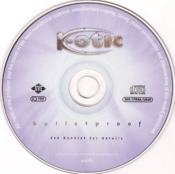 K-Otic : Bulletproof (CD, Album, Enh)