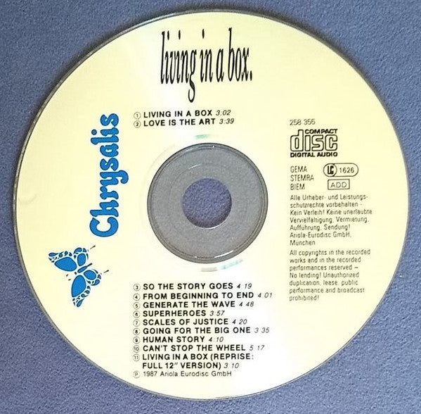 Living In A Box : Living In A Box (CD, Album)