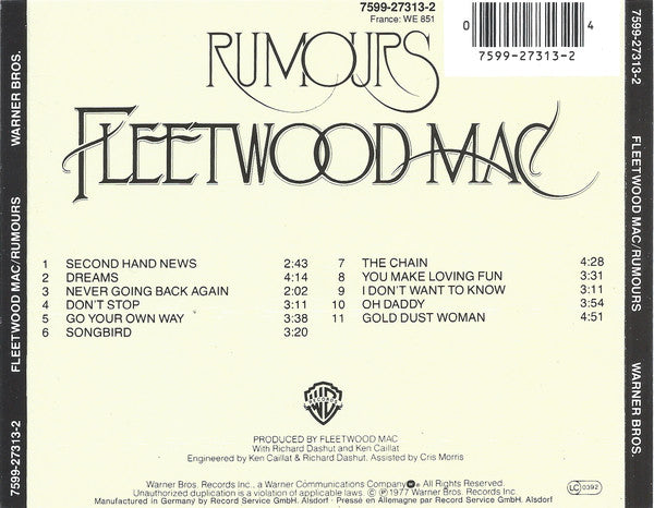 Fleetwood Mac : Rumours (CD, Album, RE)