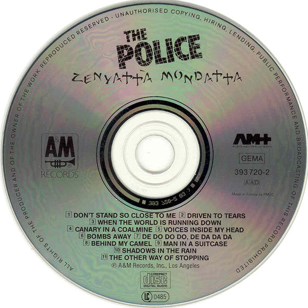 The Police : Zenyatta Mondatta (CD, Album, RE, PMD)