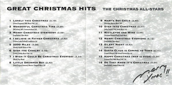 Various : Great Christmas Hits (CD, Comp)