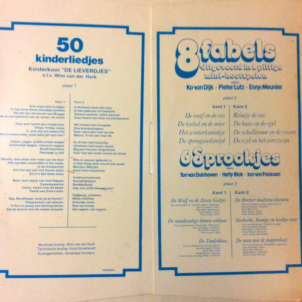 Kinderkoor De Lieverdjes o.l.v. Wim van den Hurk - Ko Van Dijk - Pieter Lutz - Enny Meunier - Ton Van Duinhoven - Hetty Blok - Ina Van Faassen : Supertrio (6 Sprookjes, 8 Fabels En 50 Liedjes Op 3 Langspeelplaten) (3xLP, Comp)