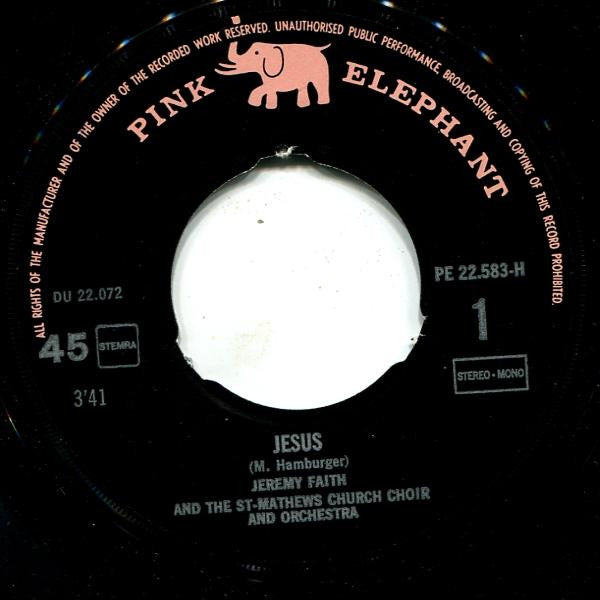 Jeremy Faith And The Saint Mathews Church Choir And Orchestra : Jesus (7", Single)