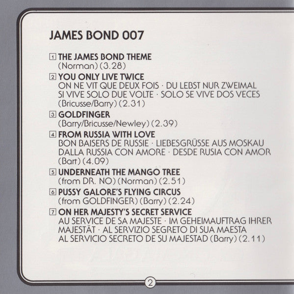 The Roland Shaw Orchestra : James Bond 007 (CD, Comp, RM)