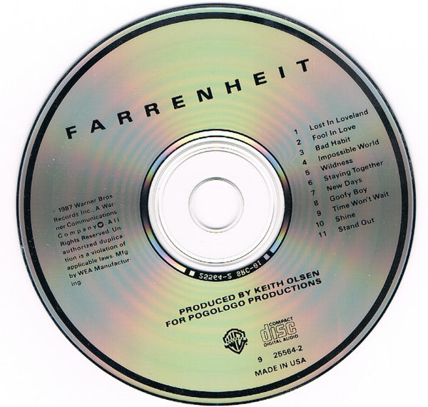 Farrenheit : Farrenheit (CD, Album)