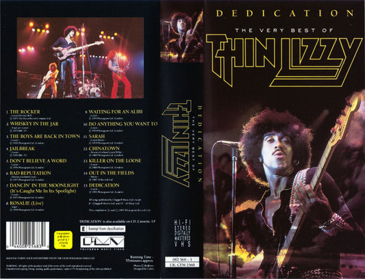 Thin Lizzy : Dedication: The Very Best Of Thin Lizzy (VHS, Comp, PAL)