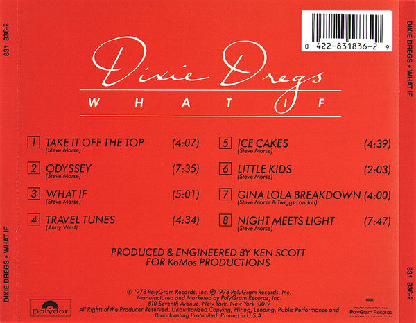 Dixie Dregs : What If (CD, Album, RE, RM)