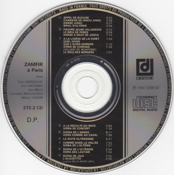 Orchestra Gheorghe Zamfir : Zamfir À Paris (CD, Album)