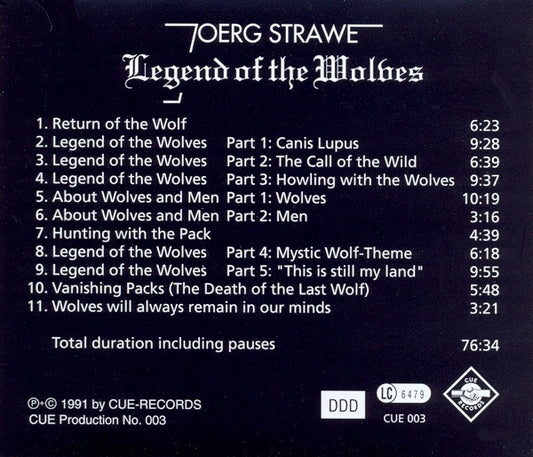 Joerg Strawe : Legend Of The Wolves (CD, Album)