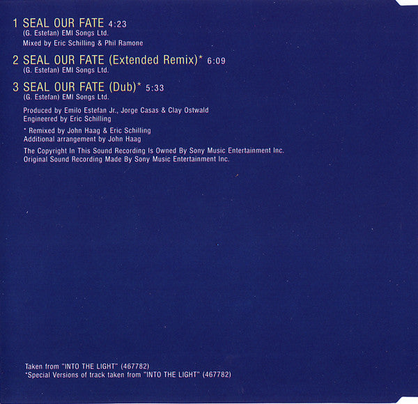 Gloria Estefan : Seal Our Fate (CD, Maxi)