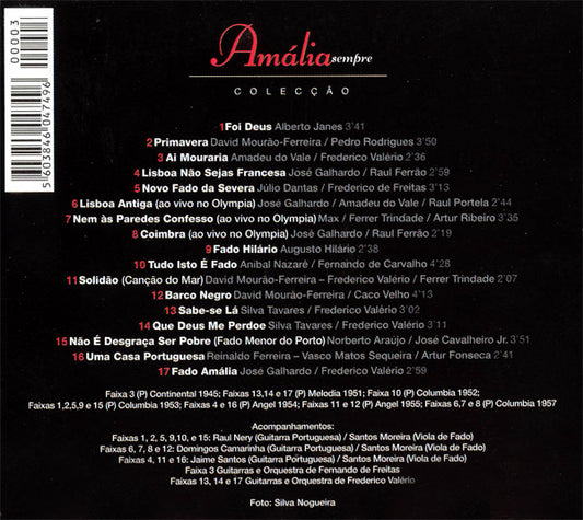 Amália Rodrigues : Amália Sempre  (CD, Comp)