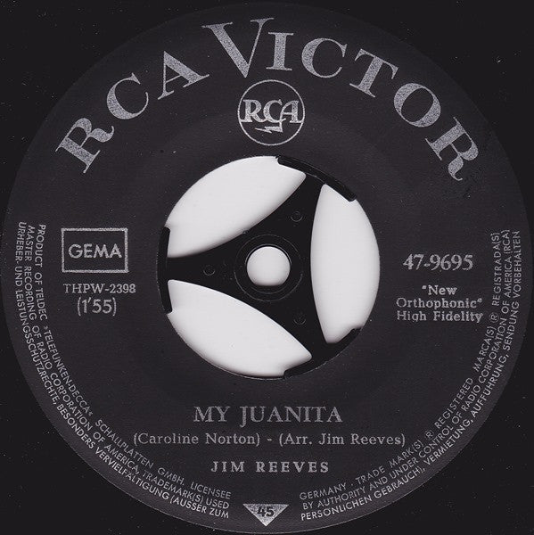 Jim Reeves : Distant Drums / My Juanita (7", Single)