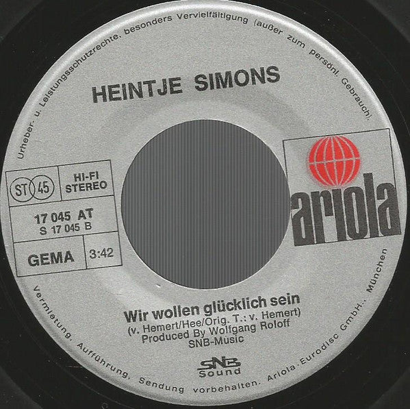 Heintje : Weit Ist Der Weg Nach Santa Cruz (7", Single)