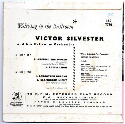 Victor Silvester And His Ballroom Orchestra : Waltzing In The Ballroom (7", EP)