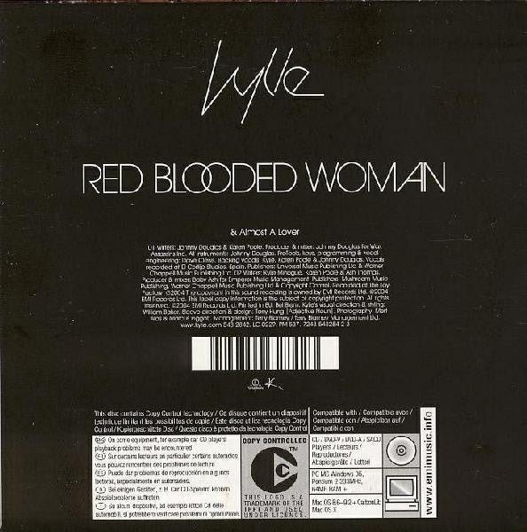 Kylie Minogue : Red Blooded Woman (CD, Single, Copy Prot.)