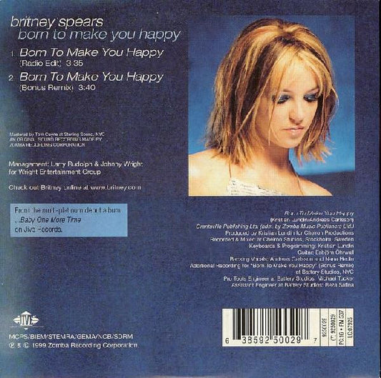 Britney Spears : Born To Make You Happy (CD, Single, Car)