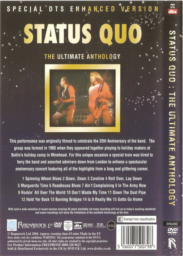 Status Quo : The Ultimate Anthology (DVD, Comp)