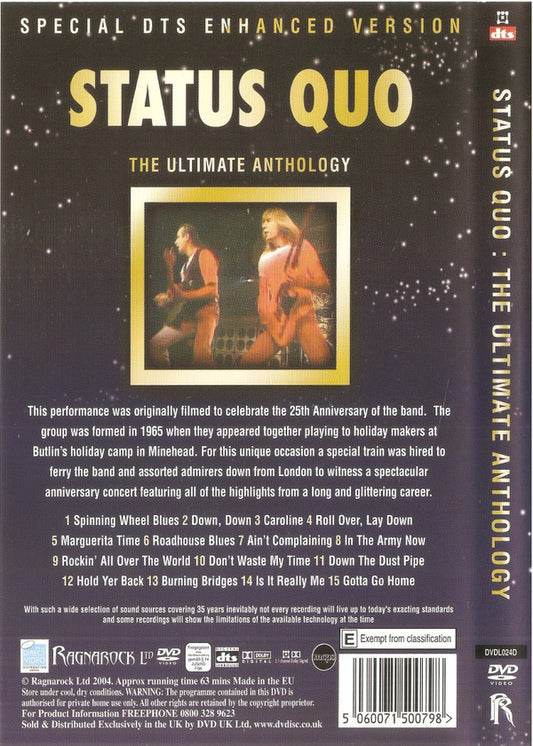 Status Quo : The Ultimate Anthology (DVD, Comp)