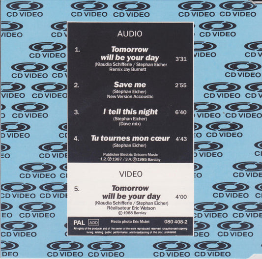 Stephan Eicher : Tomorrow Will Be Your Day (CDV, 5", Single, PAL)