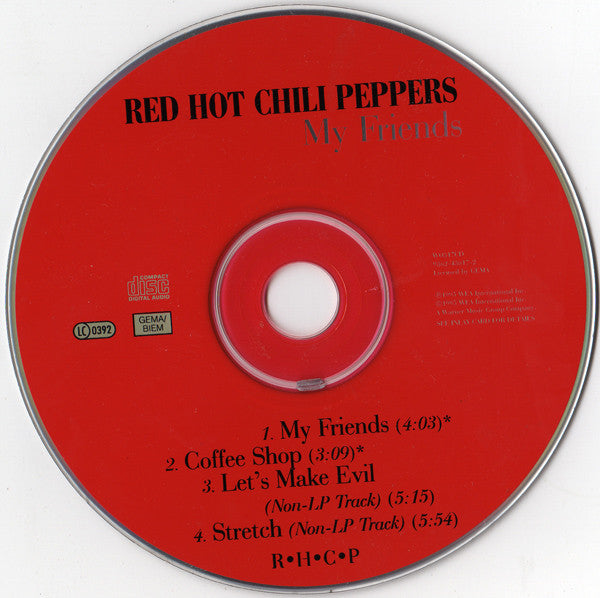 Red Hot Chili Peppers : My Friends (CD, Single)