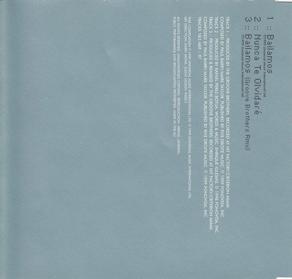 Enrique Iglesias : Bailamos (CD, Single)