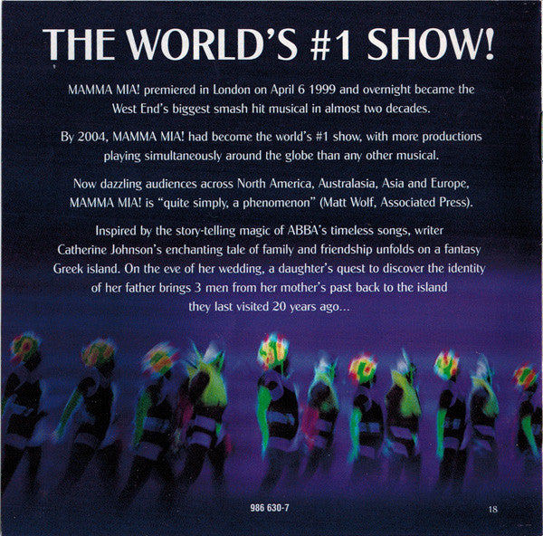 "Mamma Mia!" Original Cast : Mamma Mia! The Musical Based On The Songs Of ABBA (Original Cast Recording) (CD, Album, S/Edition)