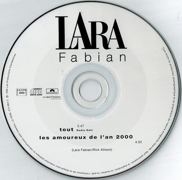 Lara Fabian : Tout (CD, Single, Car)