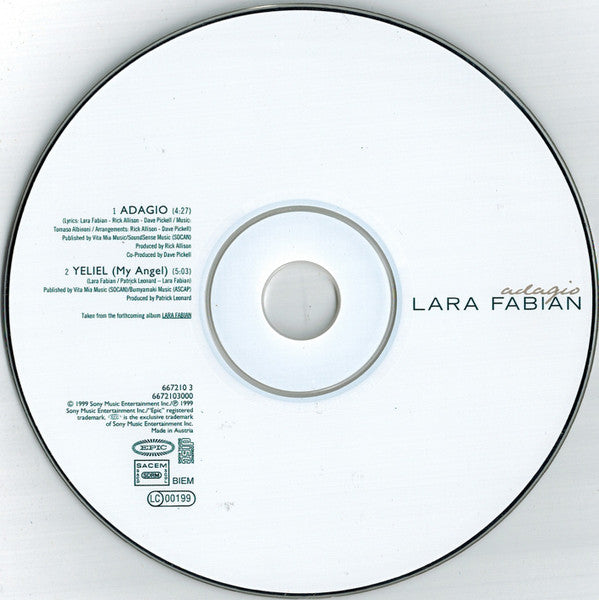 Lara Fabian : Adagio (CD, Single)
