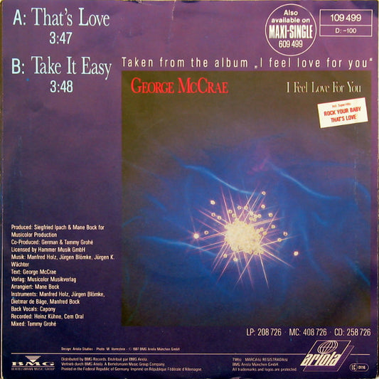 George McCrae : That's Love (7", Single)