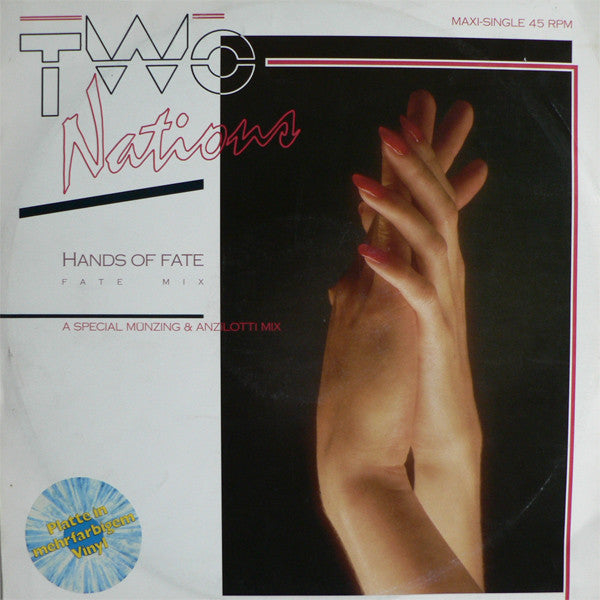Two Nations : Hands Of Fate (12", Maxi, Blu)