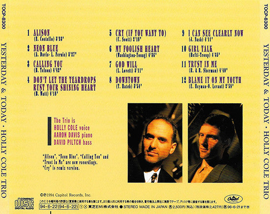 Holly Cole Trio : Yesterday & Today (CD, Comp, RM)
