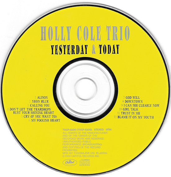 Holly Cole Trio : Yesterday & Today (CD, Comp, RM)