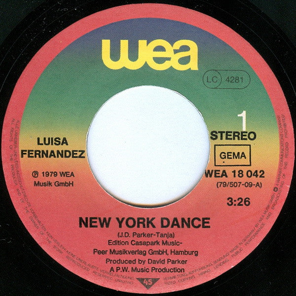 Luisa Fernandez : New York Dance (7", Single)