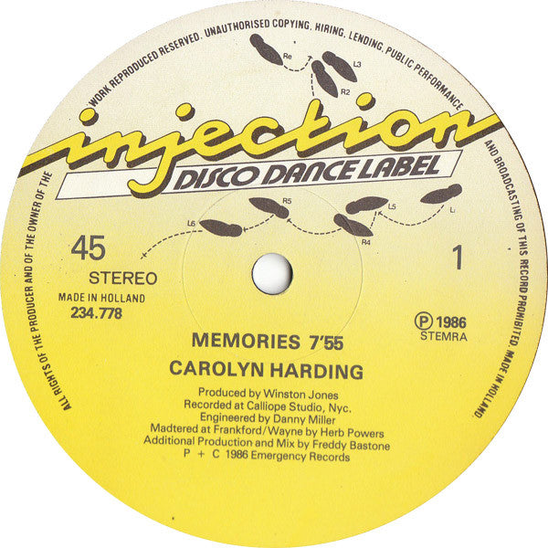 Carolyn Harding : Memories (12", Maxi)