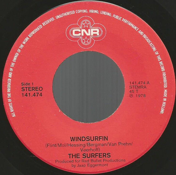 The Surfers : Windsurfin' (7", Single)