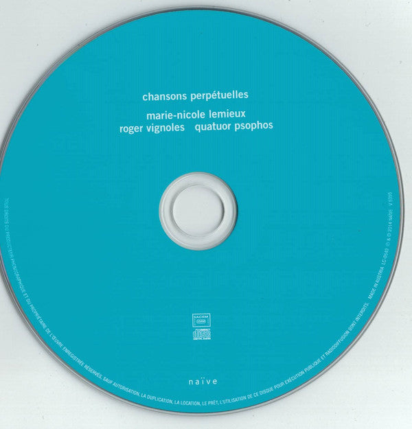 Marie-Nicole Lemieux : Chansons Perpétuelles (CD, Album)