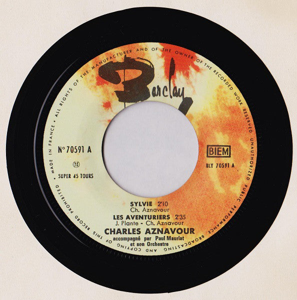 Charles Aznavour : Sylvie (7", EP, RE)