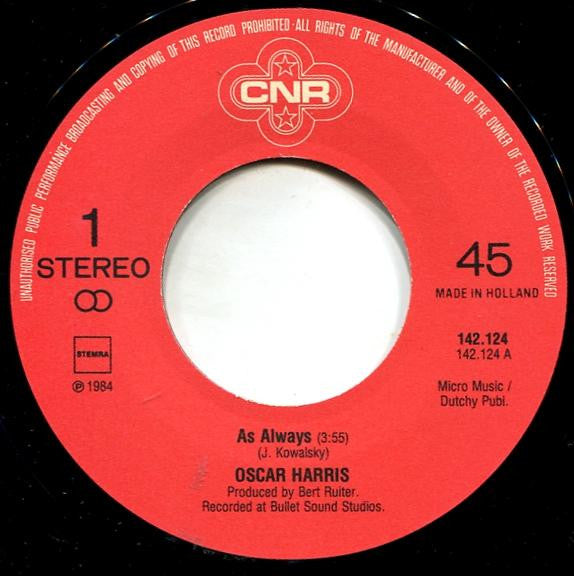 Oscar Harris : As Always (7", Single)