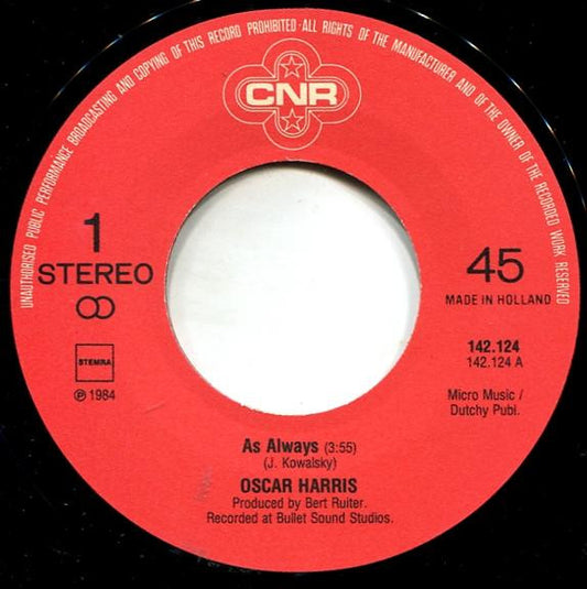 Oscar Harris : As Always (7", Single)