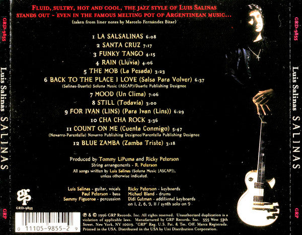 Luis Salinas : Salinas (CD, Album)