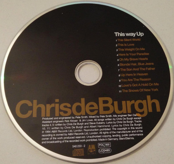 Chris De Burgh : This Way Up (CD, Album)
