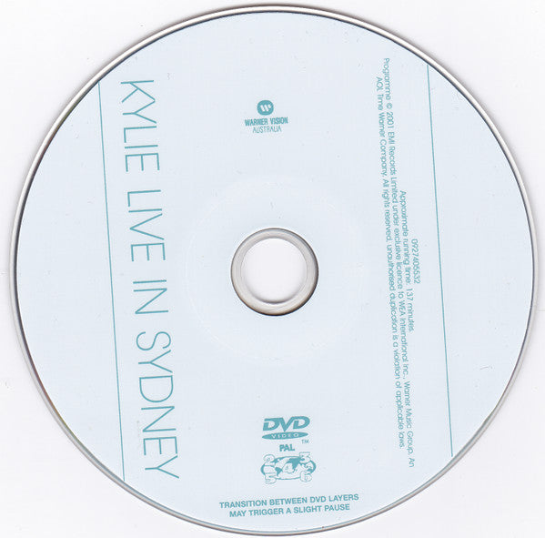 Kylie Minogue : Live In Sydney (DVD-V, PAL)